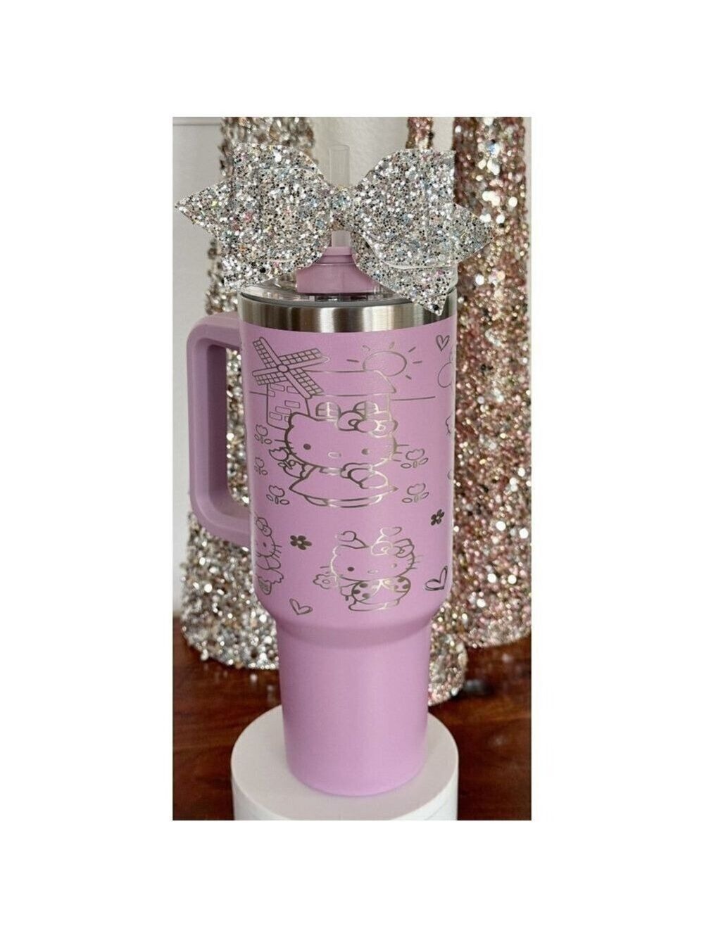 Hello Kitty Spring and Summer 40oz Tumbler Laser Engraved‎ Traveling Cup